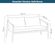 4 Sofa 2 Lugares Brava Rivatti 151cm -Largura- Estofado Cinza Base em Aluminio e Corda Nautica GrafitoDesenho Tecnico
